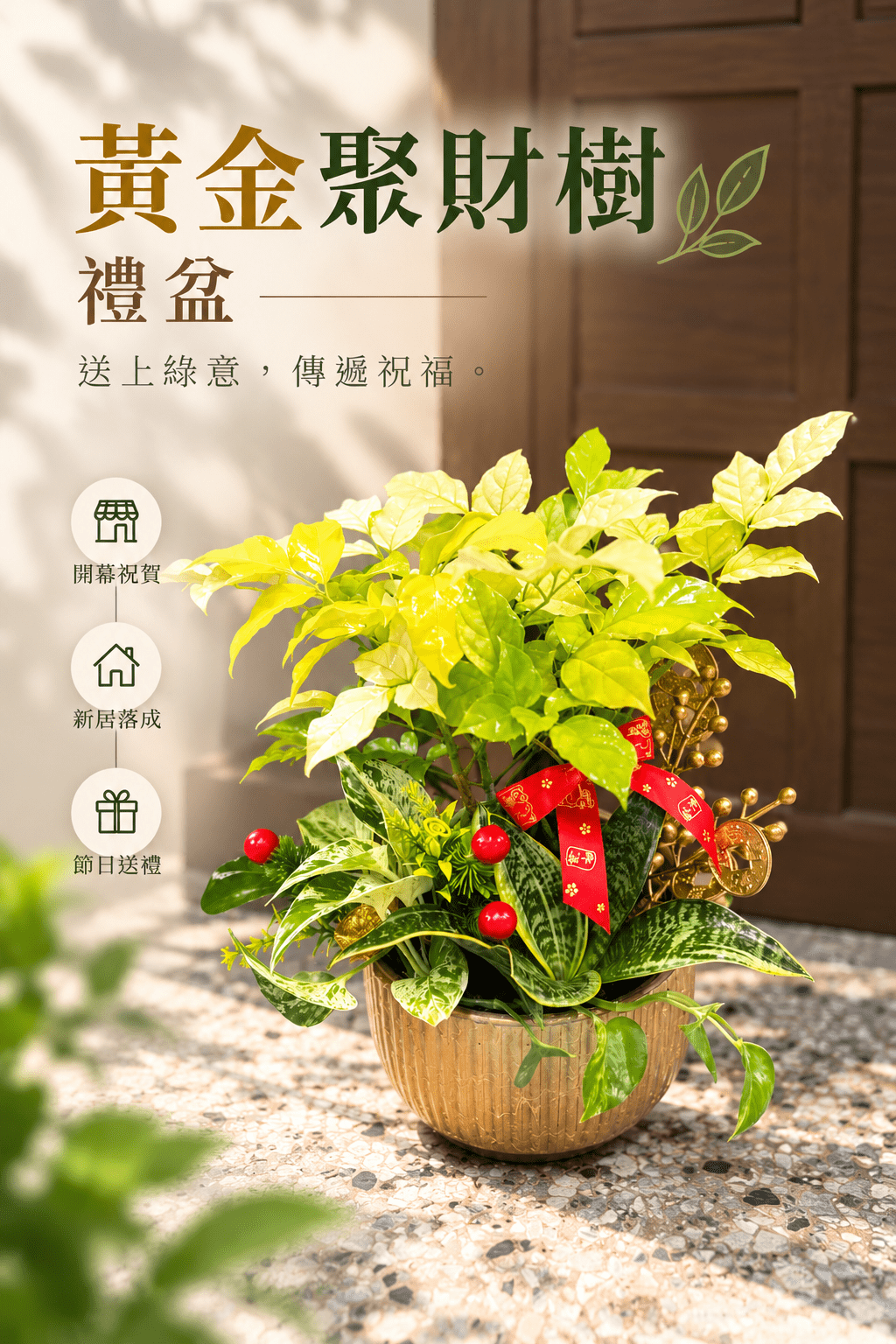 黃金聚財樹禮盆(限高雄地區)